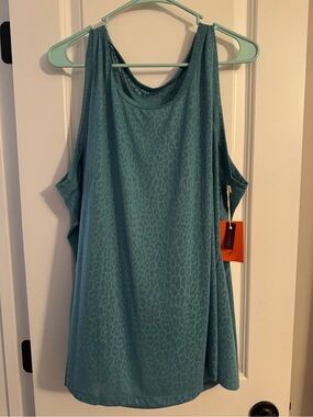 Freely Teal Leopard-Print Tank